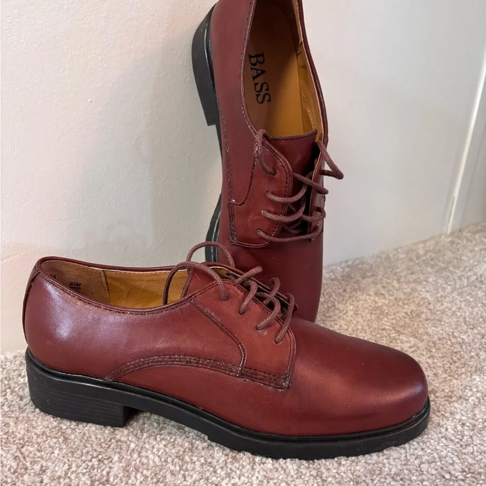 BASS Men's Brown Leather Oxfords 